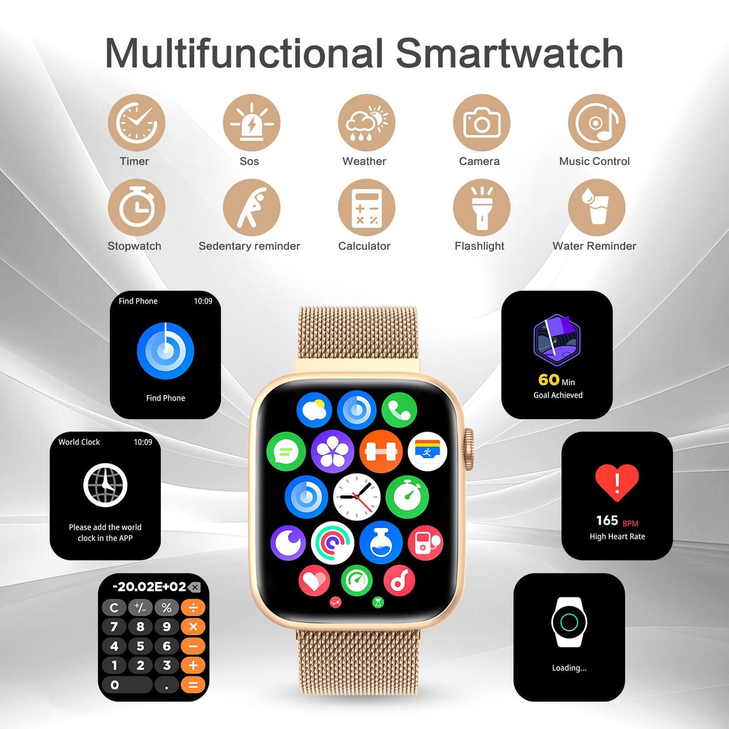 2025 Smart watches for Women with Blood Pressure Monitor, 1.9" AMOLED DA GPT AI Voice Smartwatch, 24/7 Heart Rate Stress Sleep Monitor,123 Sports Modes, IP68 Waterproof Fitness Tracker for Android iOS
