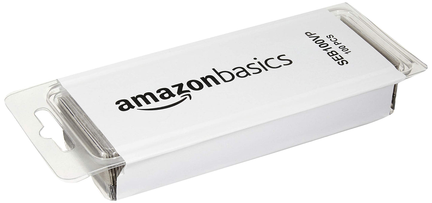 Amazon Basics Men's Single Edge Razor Blades, Clam Shell, 100-Pack