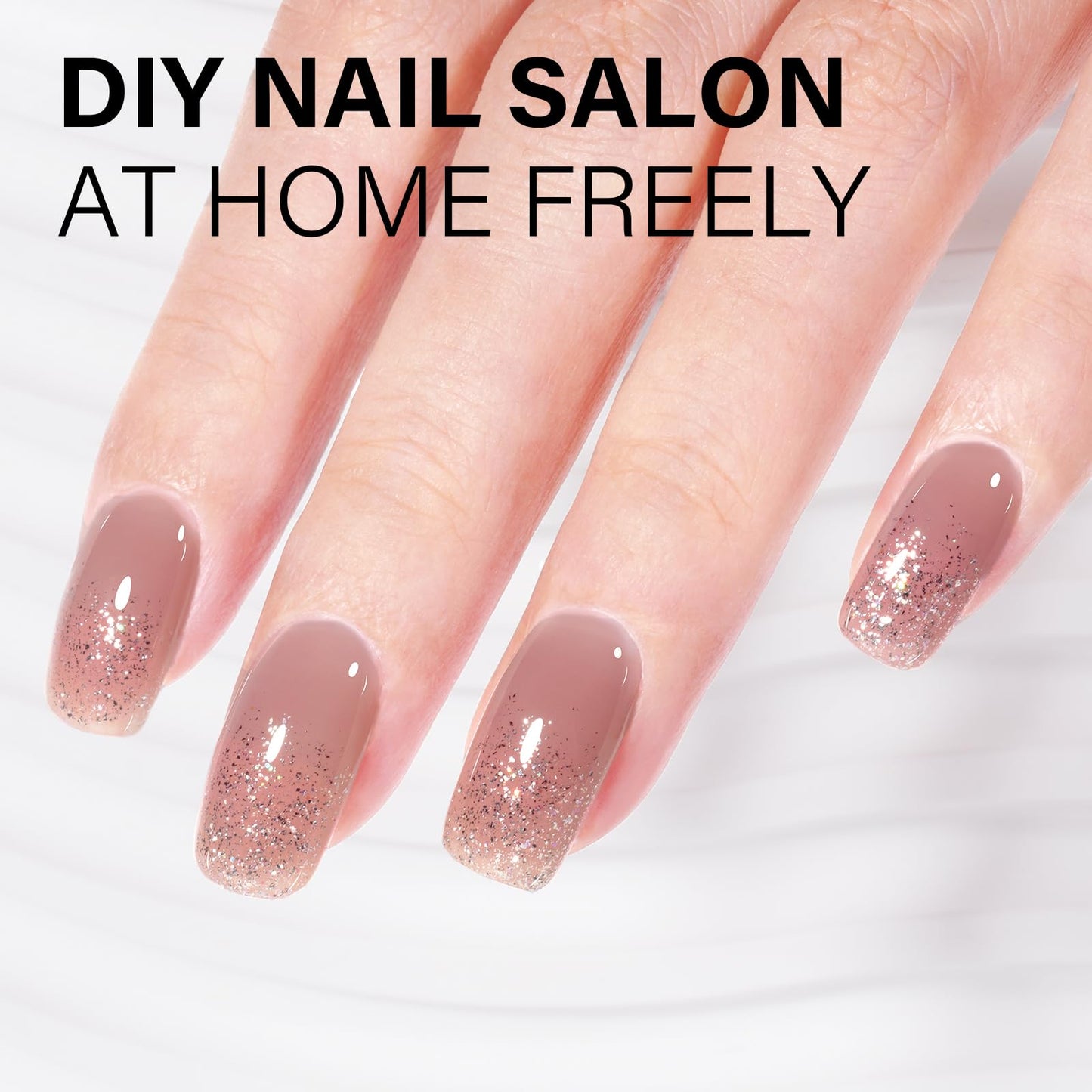 AILLSA Nude Gel Polish Dusty Pink Jelly Gel Nail Polish Sheer Neutral Color Translucent Gel Polish Long Lasting Natural Pink Nails Soak Off U V Gel for Nail Art at Home Valentine Gift 0.51 Fl Oz ZD25