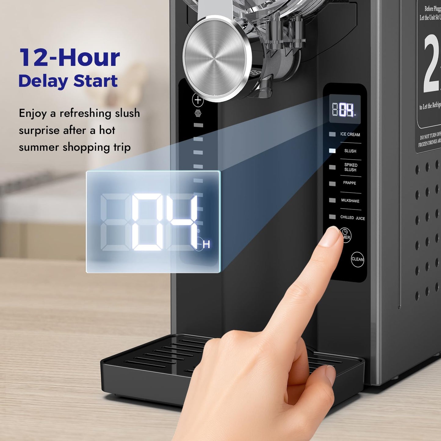 Oylus No-Ice-Needed Slushie Machine for Home - 70 oz Self-Cleaning Frozen Drink Maker with One-Touch Reservation & 6 Preset Programs, for Frozen Margaritas, Milkshakes, Frappés, Slushies & Parties