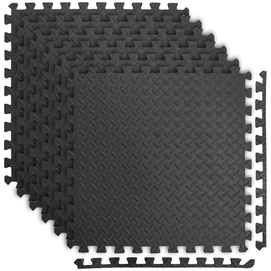 Art3d 24 Sq.Ft Eva Puzzle Exercise Mats, 1/2" Thick Foam Interlocking Tiles for Gyms, Flooring, Workout, Gym Equipments, Pack of 6