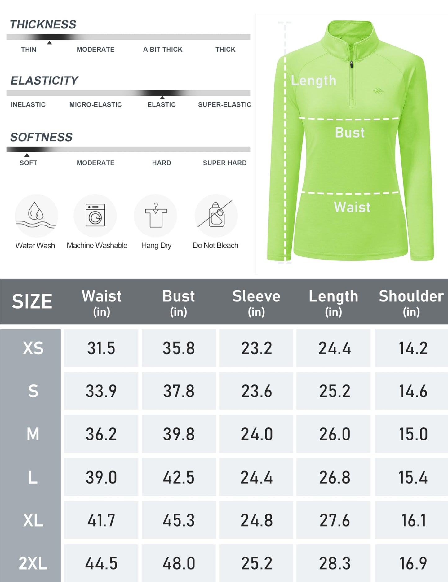 AIRIKE Women's Polo Shirts Long Sleeve Golf Shirts Quick Dry Thermal Lining Lightweight Athletic Tennis Shirts Pale-Green M