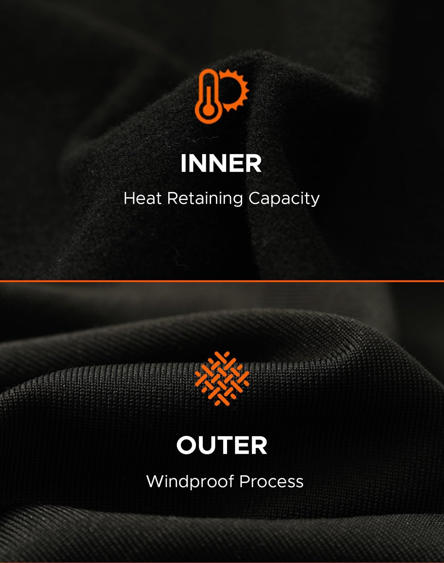 INNERSY Women's Thermal Undershirts for Cold Winter Outdoor Base Layer Thermal Tops Undershirts(X-Large, Black)