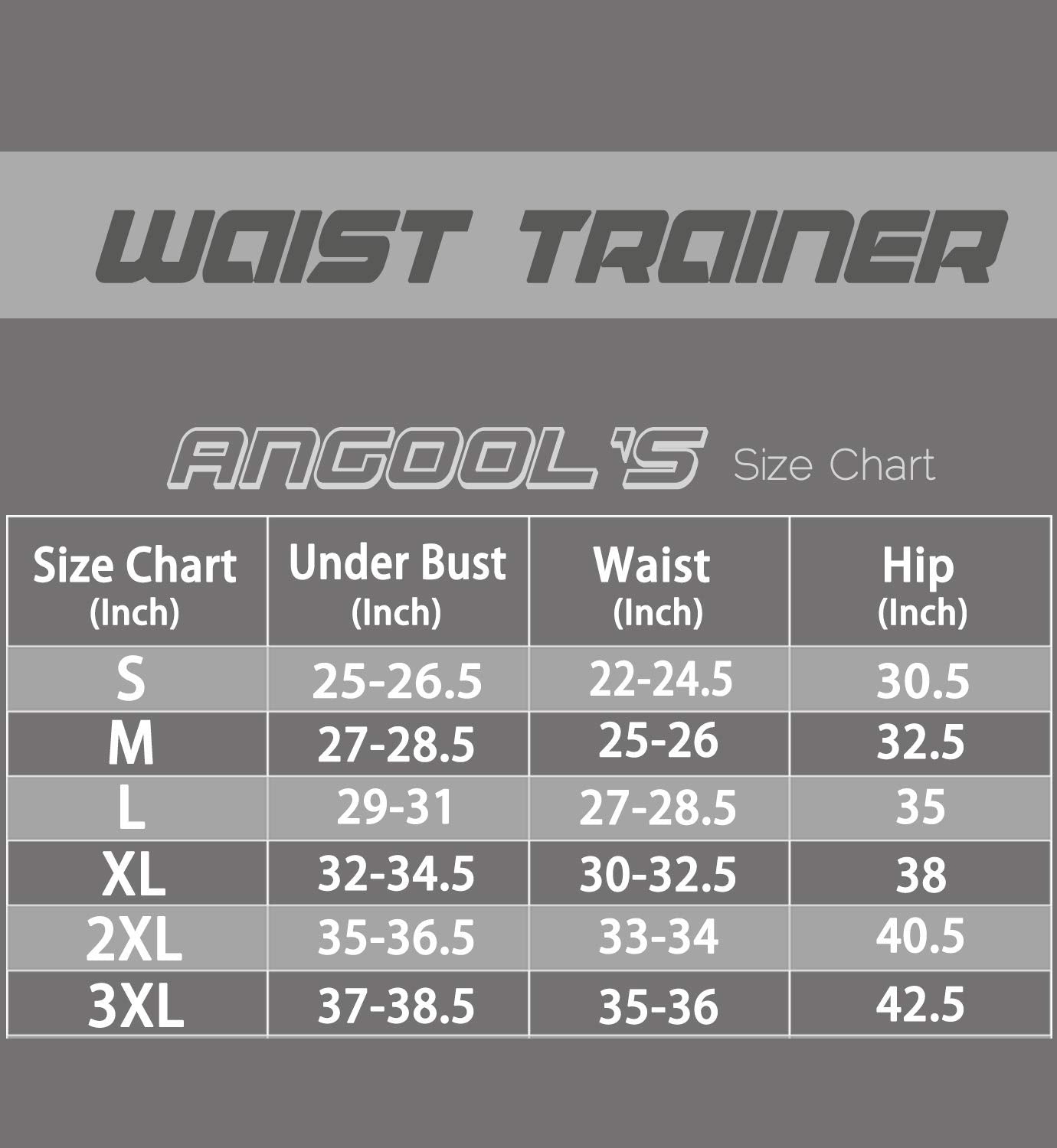 ANGOOL Neopren Waist Trainer For Women,Workout Plus Size Trimmer Belt Sauna Sweat Corset Cincher With Zipper S Pink
