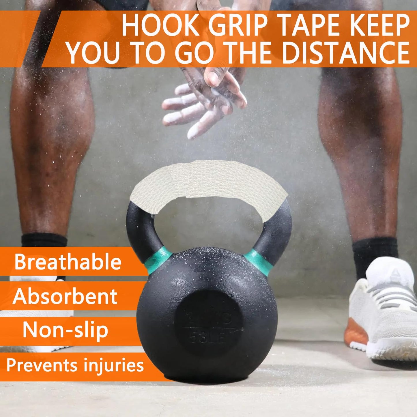 ANAMPION Weightlifting Hook Grip Tape 4 Roll 23ft/Roll Comfortable & Stretchy Athletic Thumb Tape for Weight Lifting & Cross Training Gym Workout Tape - Protect Thumb, Wrist & Finger (MIX-1.5"-4Roll)