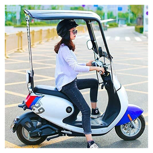 Electric Motorcycle Umbrella Cover,Fully Enclosed Universal Sunshade, Scooter Rain Waterproof Cover, Battery Car Canopy, Sun Visor Windshield-Excluding Vehicles
