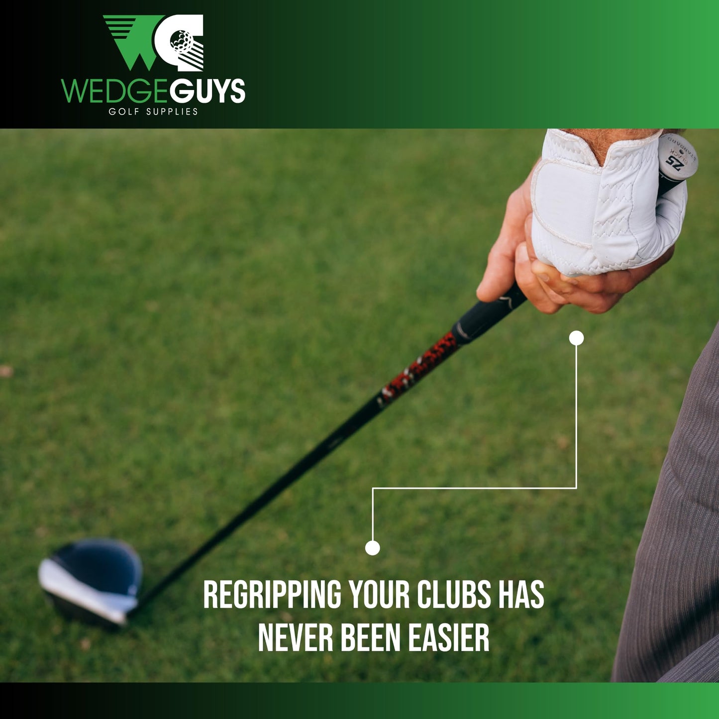 Wedge Guys Golf Grip Kits for Regripping Golf Clubs - Professional Quality - Options Include Hook Blade, 15 or 30 Golf Grip Tape Strips, 5 or 8 oz Golf Grip Solvent & Rubber Vise Clamp