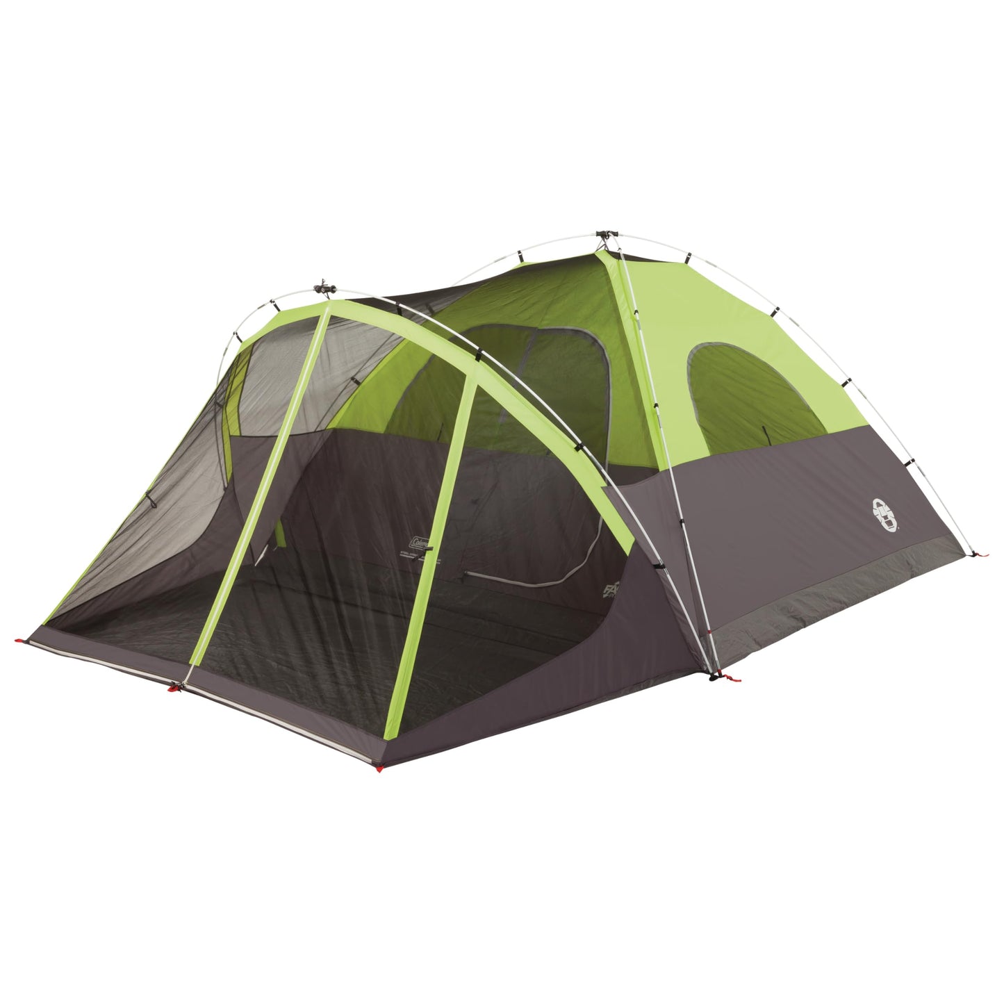 Coleman Steel Creek 6-Person Tent with Screened Porch & Integrated Rainfly, Weatherproof Tent with Screen Room Sets Up in Minutes, Fits Queen-Size Airbed