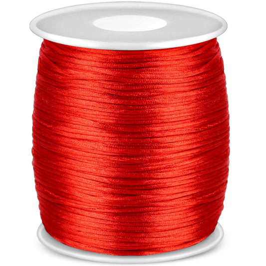 Anezus Rainbow Color Nylon Cord, Nylon Craft String, Silky Satin Rattail Cord Beading String for Braided Bracelets, Pendants Necklace, Macrame Keychains, Lanyards, Drawstring Bags, DIY Crafts, Sewing