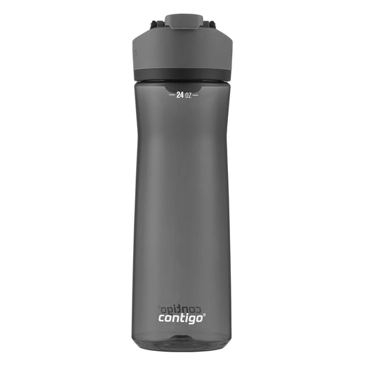 Contigo Cortland Spill-Proof Water Bottle, BPA-Free Plastic Water Bottle with Leak-Proof Lid and Carry Handle, Dishwasher Safe, Licorice, 24oz