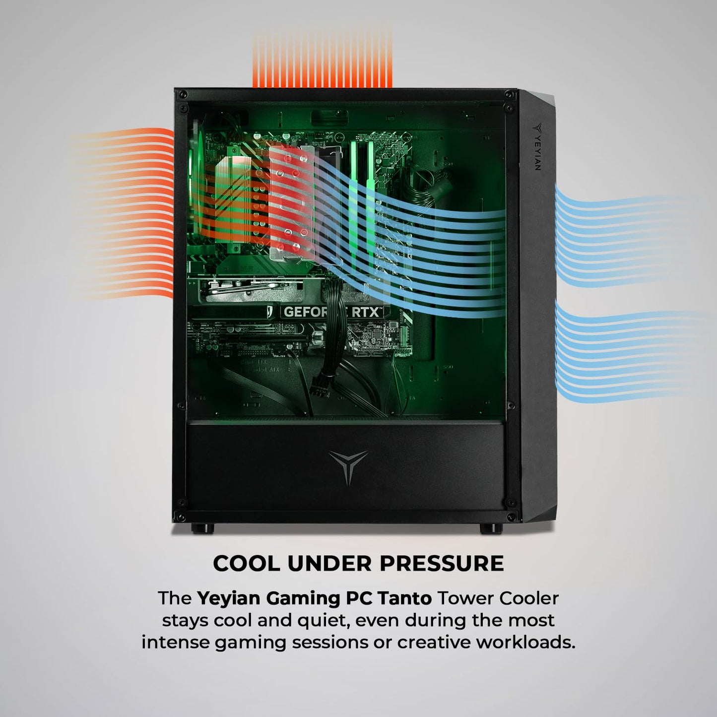 YEYIAN Tanto AI Gaming Desktop - AMD Ryzen 7 9700X 5.5 GHz | RTX 5070 12GB GDDR7 | 32GB DDR5 RGB 6000MHz | 2TB Gen4 NVMe SSD | B650 Wi-Fi | 750W 80+ Gold | Win 11 Home Pre Built Tower PC