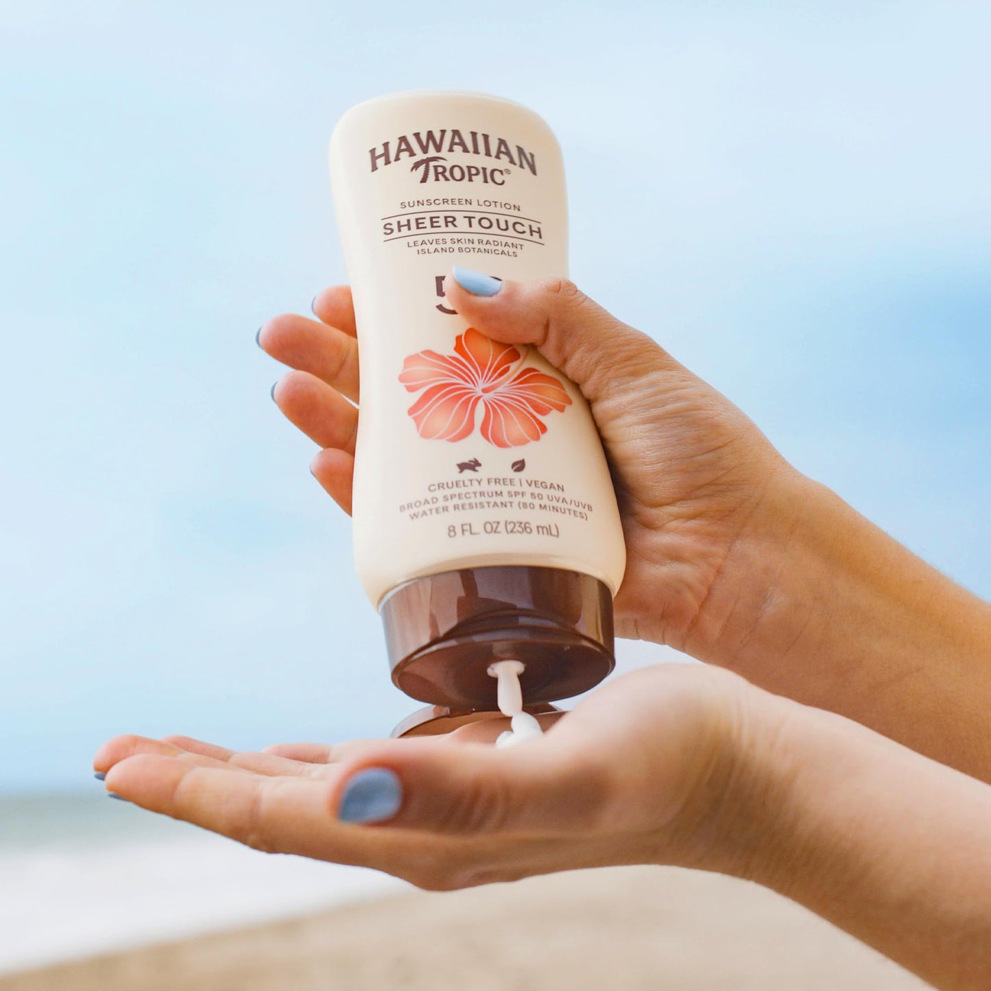 Hawaiian Tropic Sheer Touch Ultra Radiance Lotion Sunscreen SPF 30, 8oz | Hawaiian Tropic Sunscreen SPF 30, Sunblock, Broad Spectrum, Oxybenzone-Free, 8oz