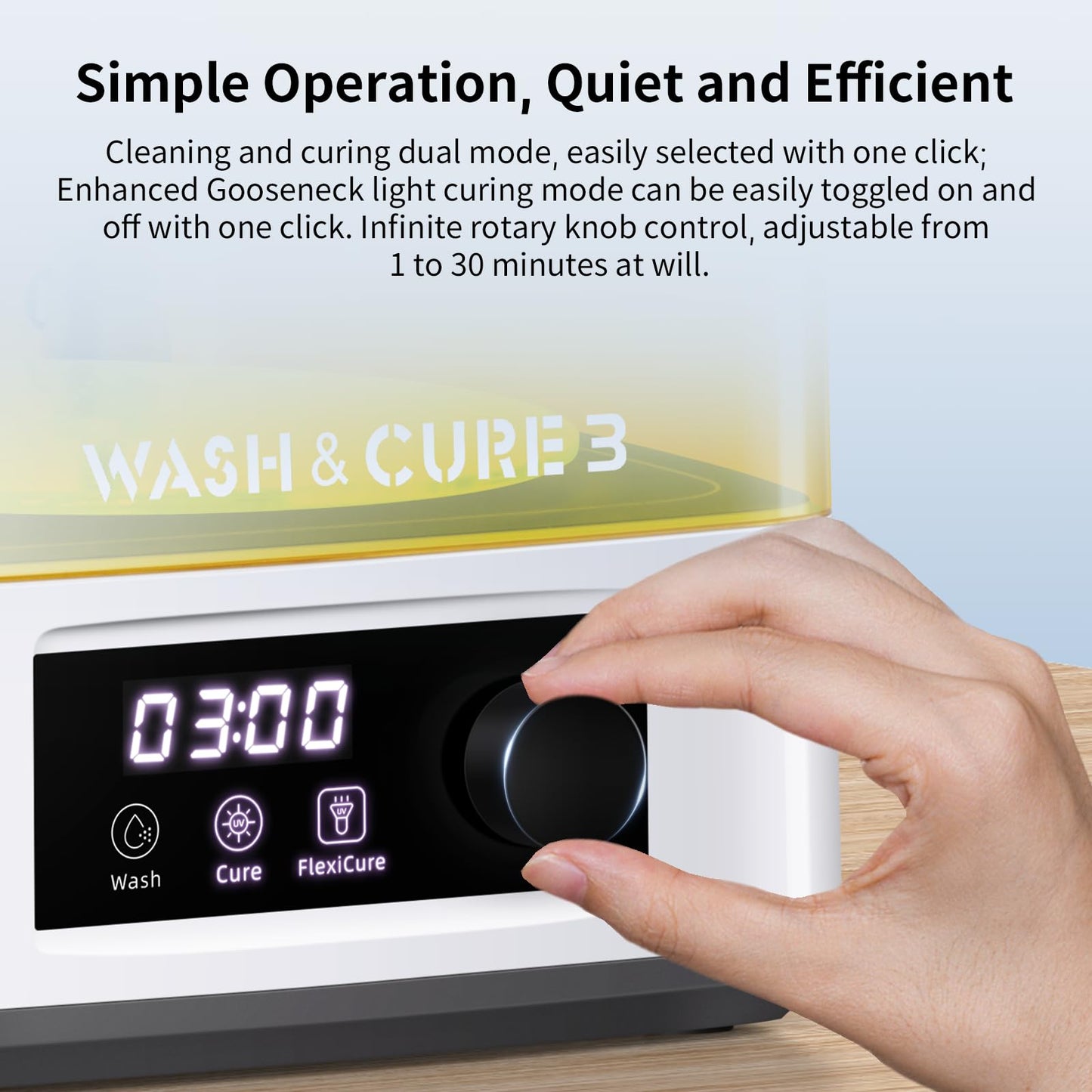 ANYCUBIC Wash and Cure 3, Upgraded Volume 2 in 1 Wash and Cure Station, with Gooseneck Lights, for Mars Anycubic Photon Mono 4 2 Resin 3D Printer, Washing Size of 165 x 100 x180 mm