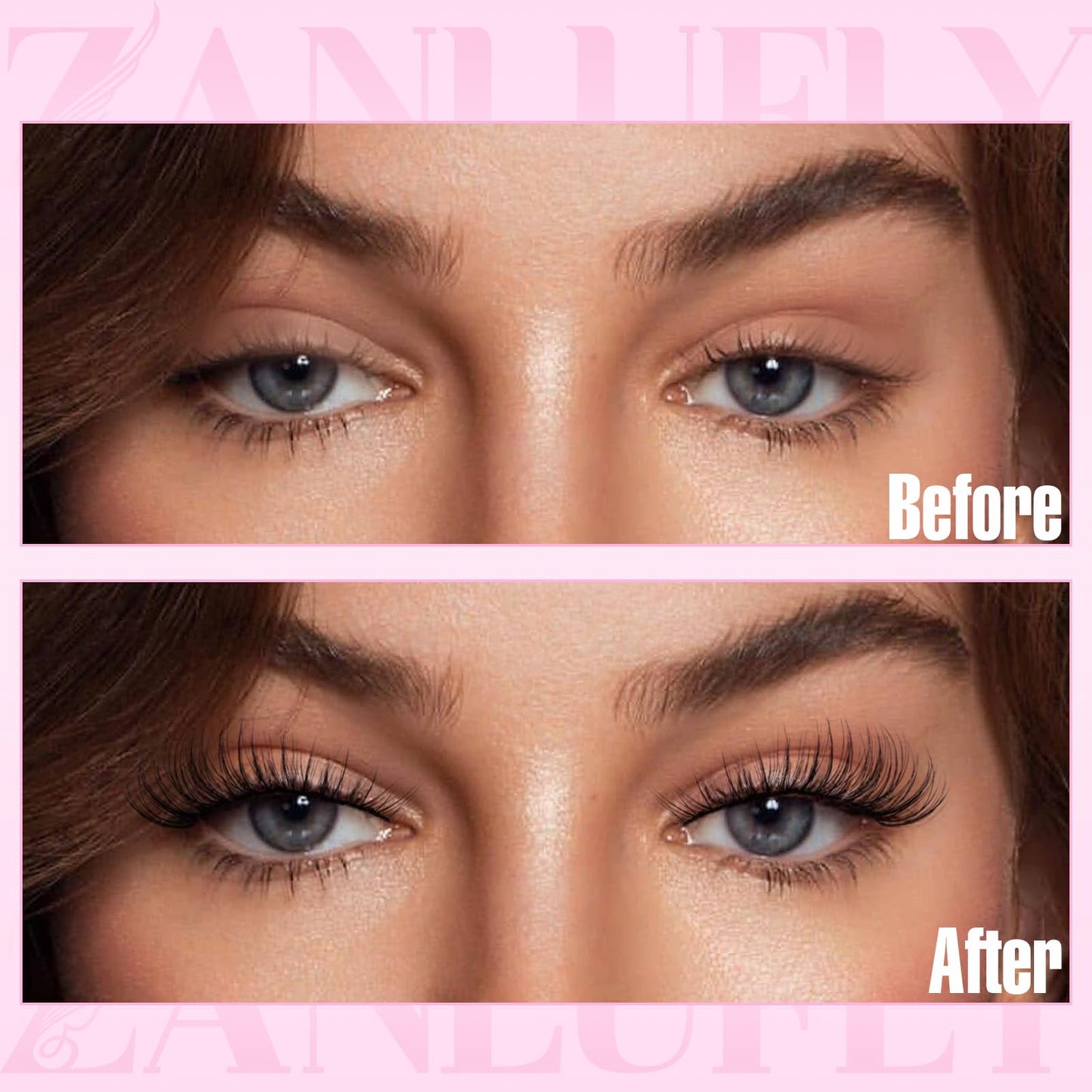 Lash CLusters Wispy Eyelash Clusters Natural Lash Extensions C Curl zanlufly Individual Lashes DIY Eyelash Extensions at Home Mix Length Cluster Lashes (180Pcs,8-16MM)