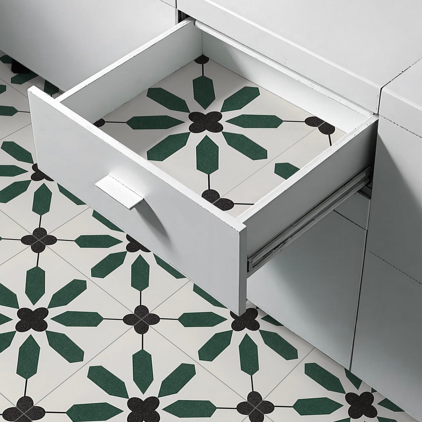 Alow Peel and Stick Flooring, Peel and Stick Floor Tile Waterproof,Flower Self-Adhesive Vinyl Flooring Suit for Bathroom Toilt,Kitchen 12x12in(10pcs)