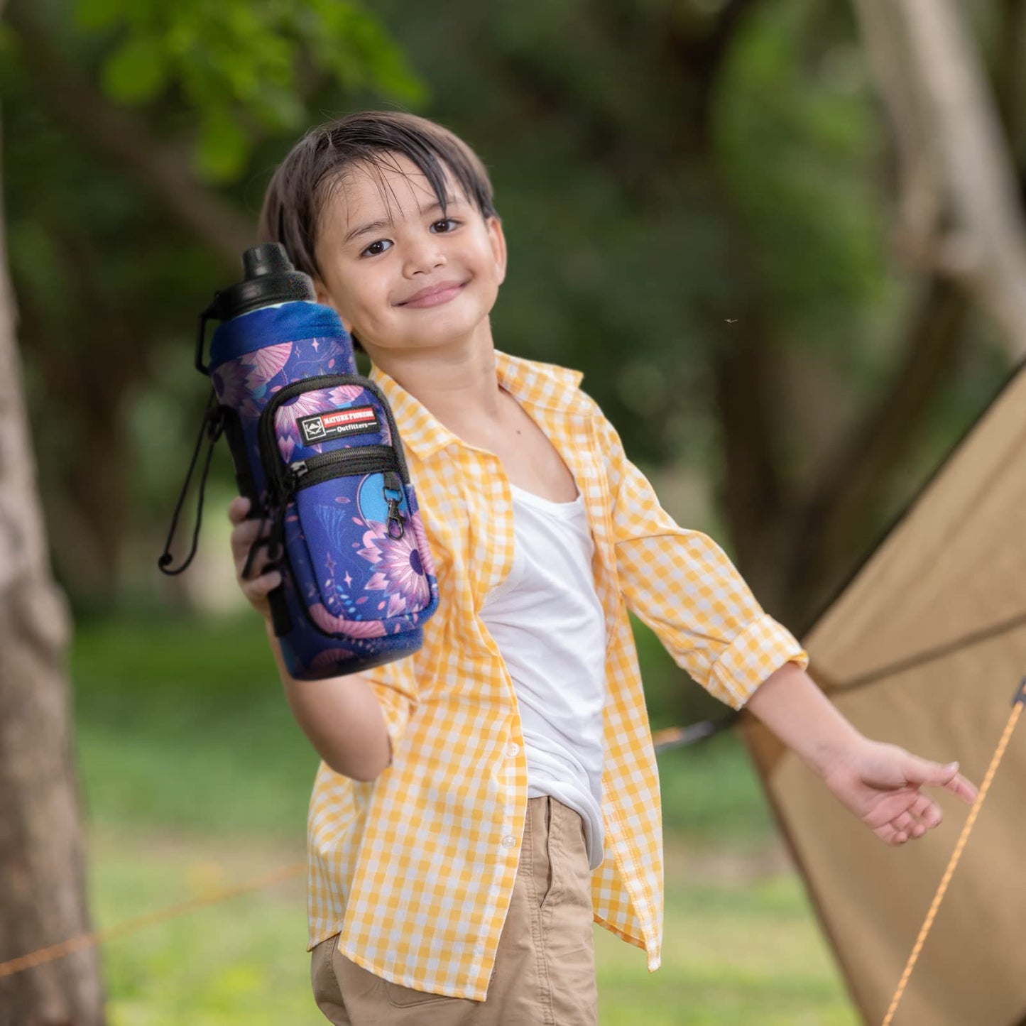 NATURE PIONEOR Water Bottle Carrier Holder Sleeve with Adjustable Strap25 32 40 oz, Insulated Water Bottle Holder Sling Bag