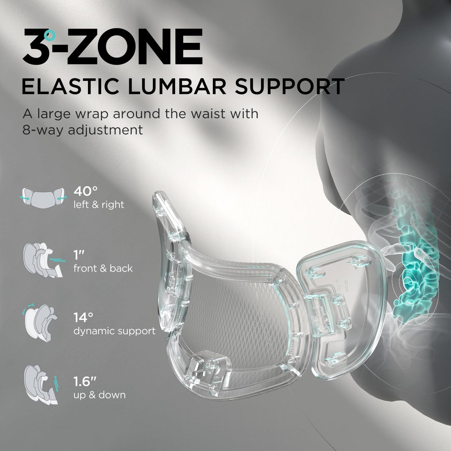 Hbada E3 Pro Ergonomic Office Chair, Big and Tall Office Chair - with 3-Zone Dynamic Lumbar Support, 4D Adjustable Headrest, 6D Adjustable Armrests, Swivel, Black