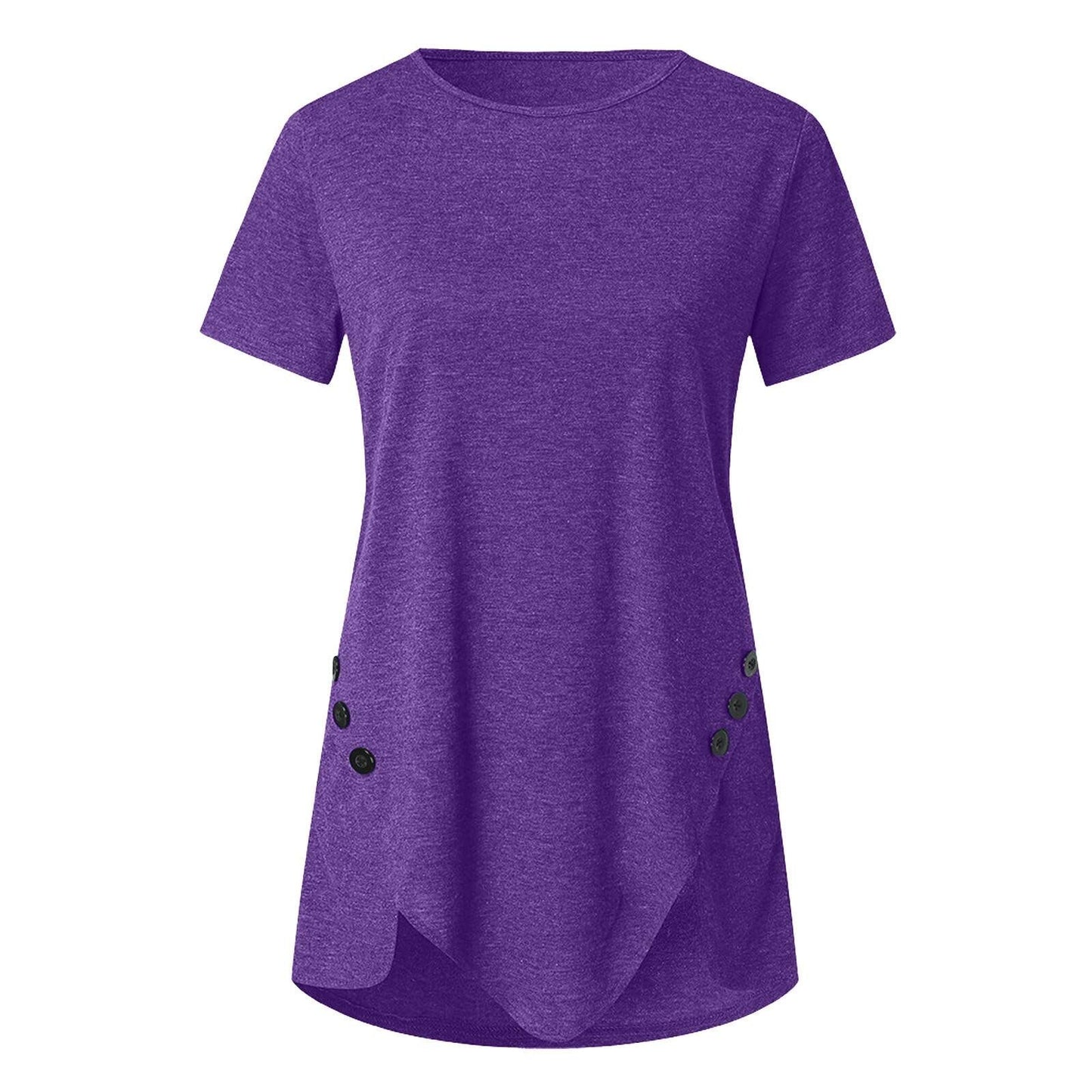 Aniywn Women's Plus Size Sweatshirt Tops Ladies Baggy Short/Long Sleeve Thin Solid/Printing Pullover Blouse T Shirts