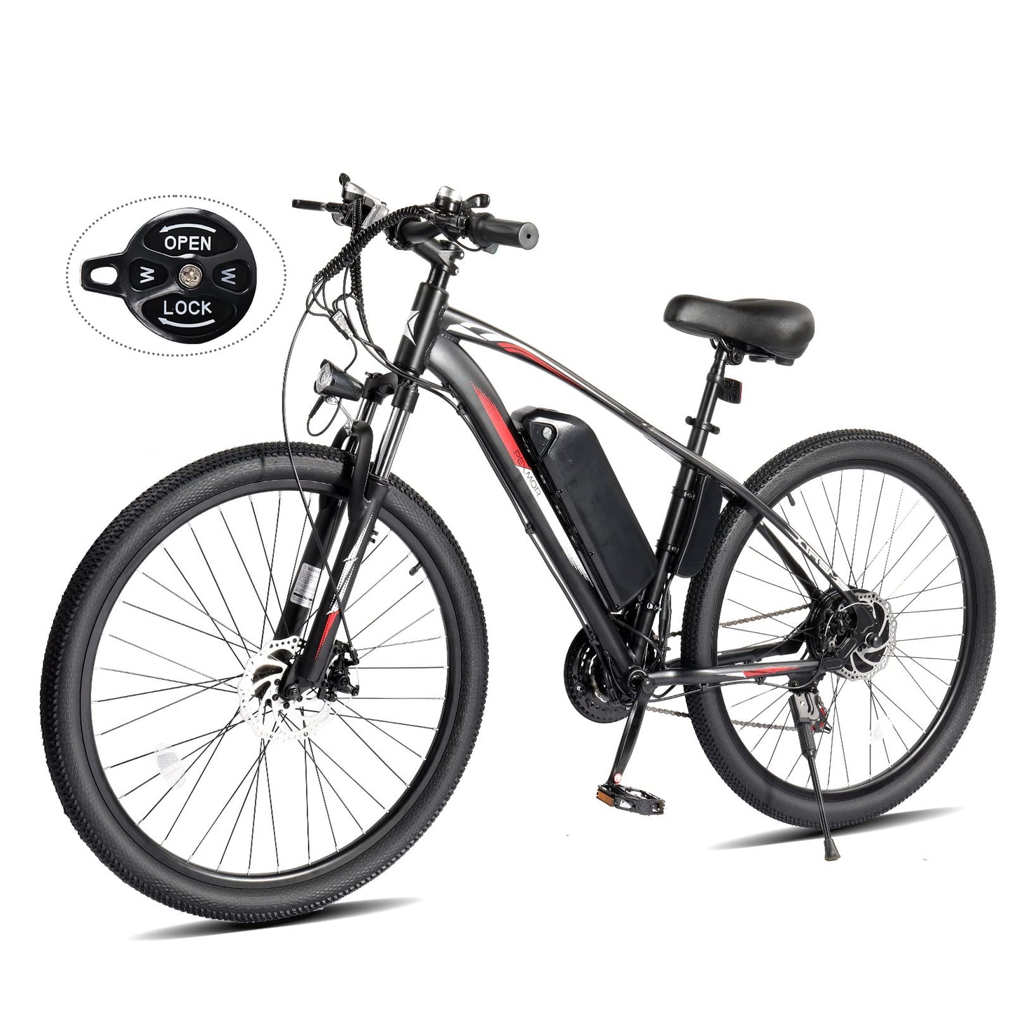 PEXMOR Electric Bike for Adults, 500W Ebike 48V 13AH Removable Battery Adults Electric Bicycle, 20MPH 50Miles 27.5" Electric Mountain Commuter Bike, 21 Speed, Lockable Suspension Fork …