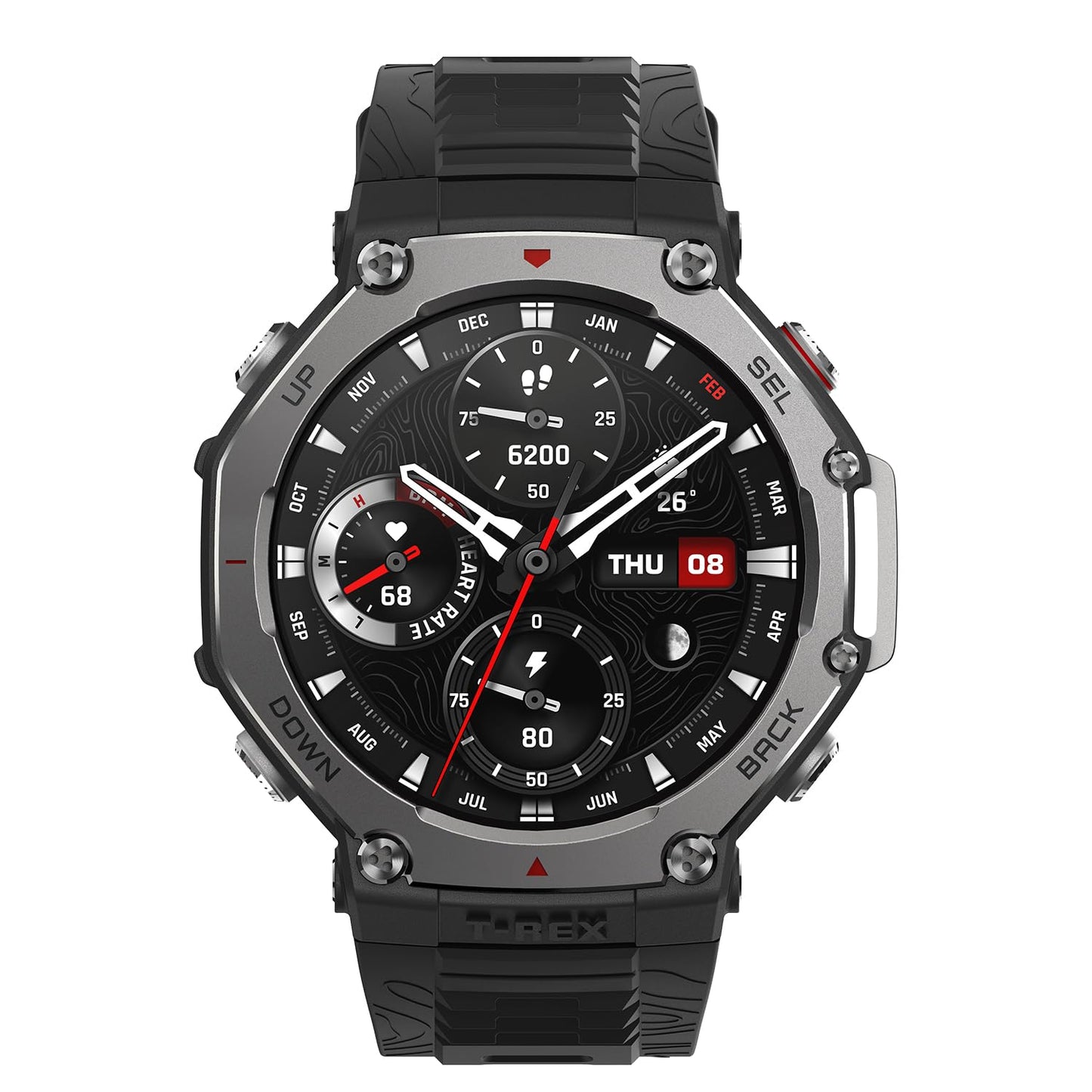 Amazfit T-Rex 3 Outdoor Smart Watch 48mm AMOLED Display, Offline Maps & Navigation, 6 Satellite Systems Dual Band GPS, 27 Days Battery Life, 170+ Sports Mode, 45m Freediving for Android, iPhone