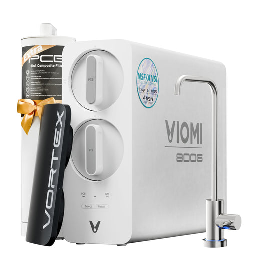 VIOMI® 800G Reverse Osmosis System, NSF/ANSI 372&53&42 Certified, 9 Stage & 48 Months Filter, 3:1 Tankless RO Water Filtration System Under Sink, Smart LED Reminder, Incl. 1 Extra Filter