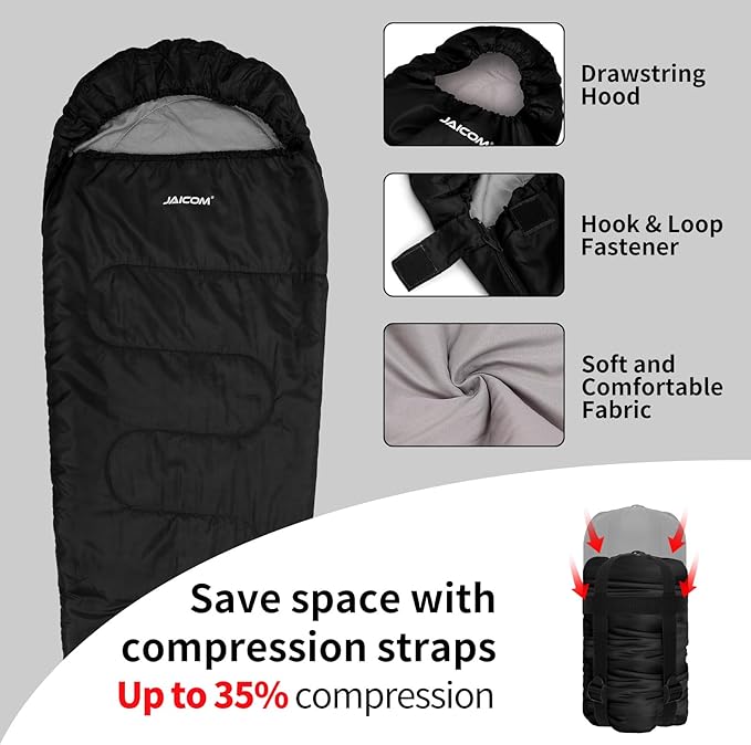 Cold Weather Mummy Sleeping Bag 15°F Extreme 3-4 Season Sleeping Bag for Adults - 0 Degree Winter Sleeping Bag, Machine Washable for Hiking Backpacking & Outdoor Activities