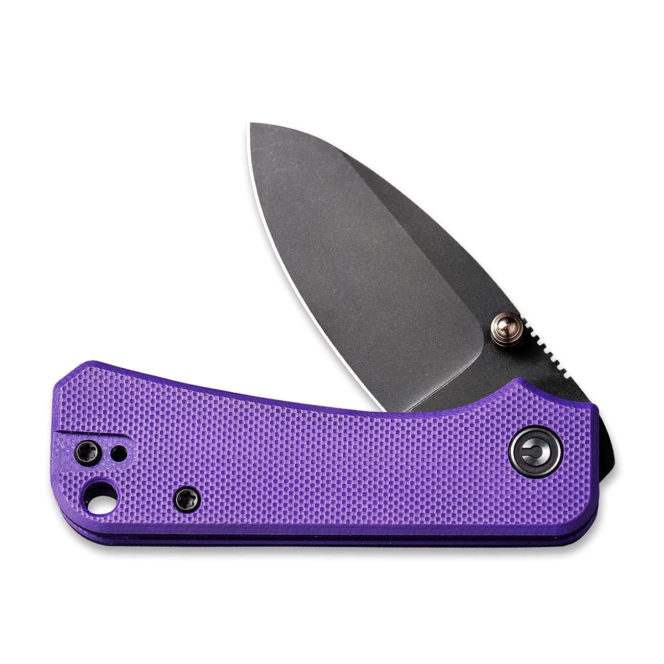CIVIVI Baby Banter Pocket Folding Knife for EDC, 2.34" Blade Small Knife with Titanium Thumb Stud Opener (Purple)