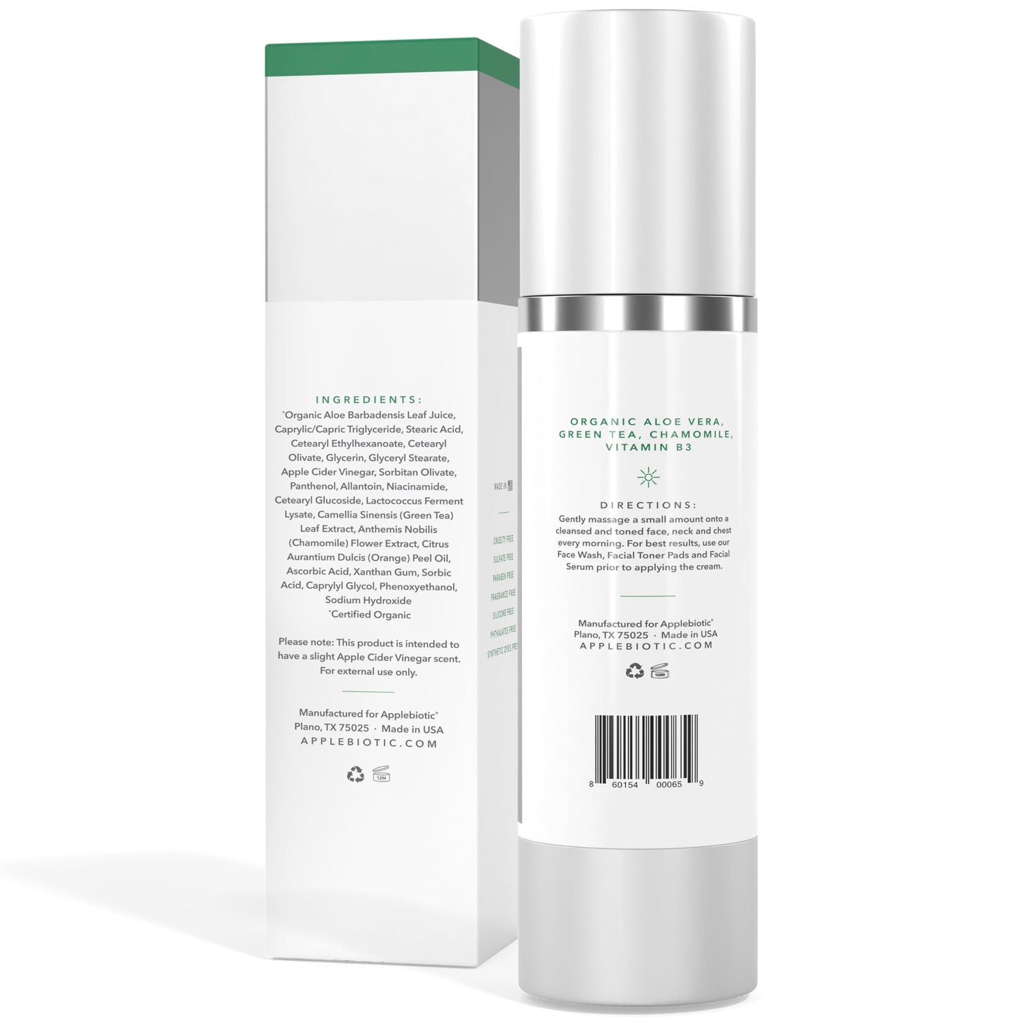 AppleBiotic Skincare Bundle - Face Wash, Toner Pads, Face Serum, Eye Cream, Day Cream