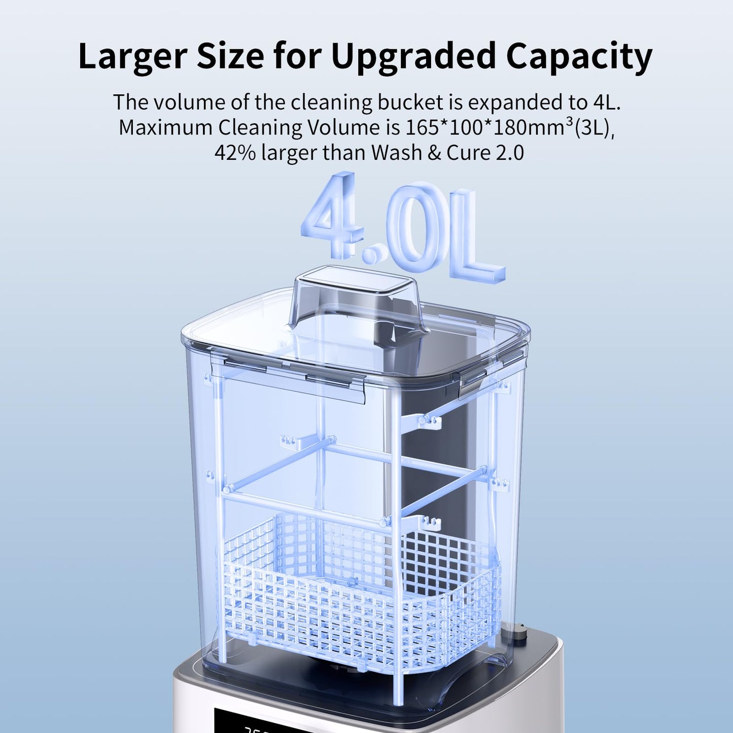 ANYCUBIC Wash and Cure 3, Upgraded Volume 2 in 1 Wash and Cure Station, with Gooseneck Lights, for Mars Anycubic Photon Mono 4 2 Resin 3D Printer, Washing Size of 165 x 100 x180 mm