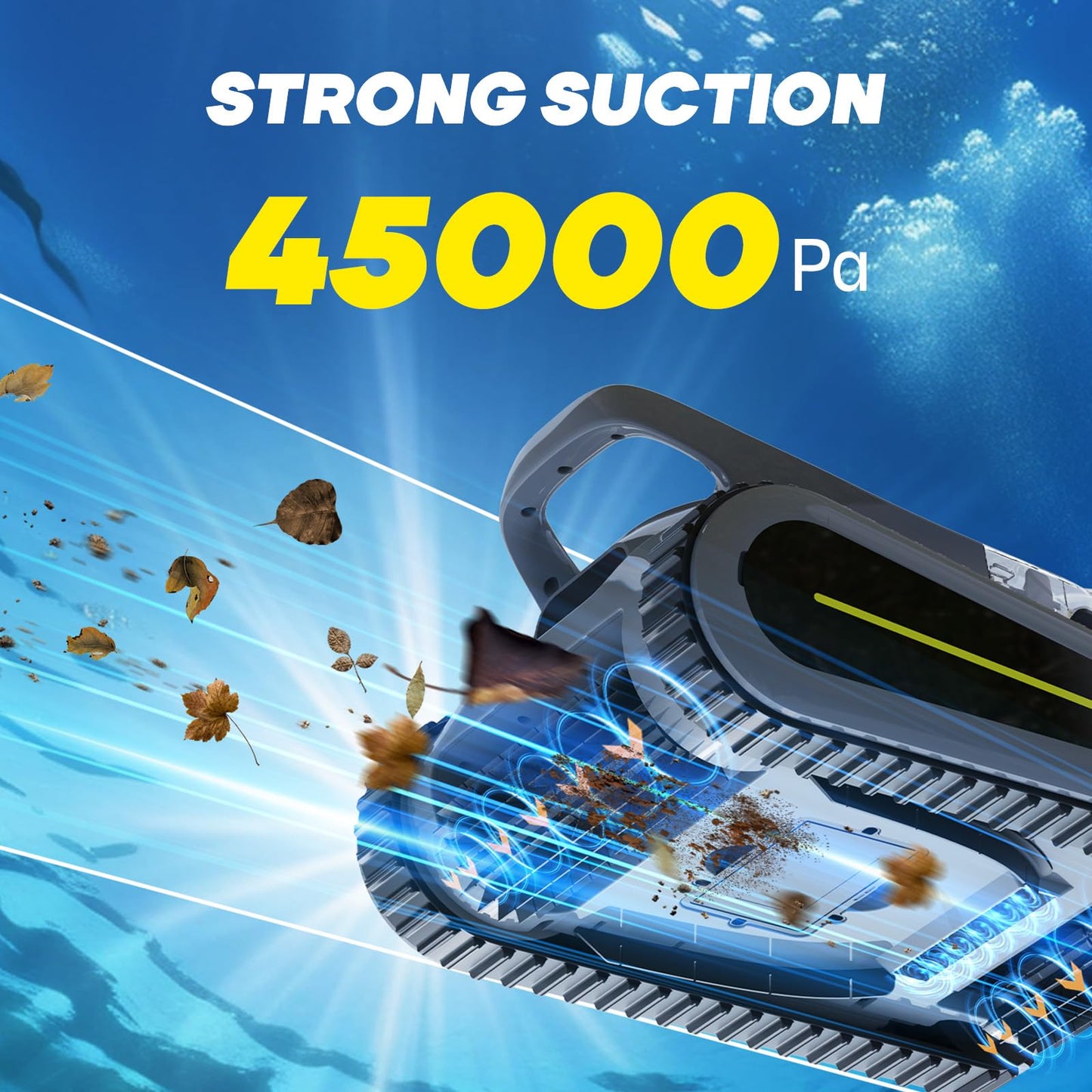 (2025 New) Seauto Crab Cordless Robotic Pool Vacuum, Wall-Climbing, Automatic Pool Cleaner, Suitable for Walls and Floors of 1614 Square Feet Pool
