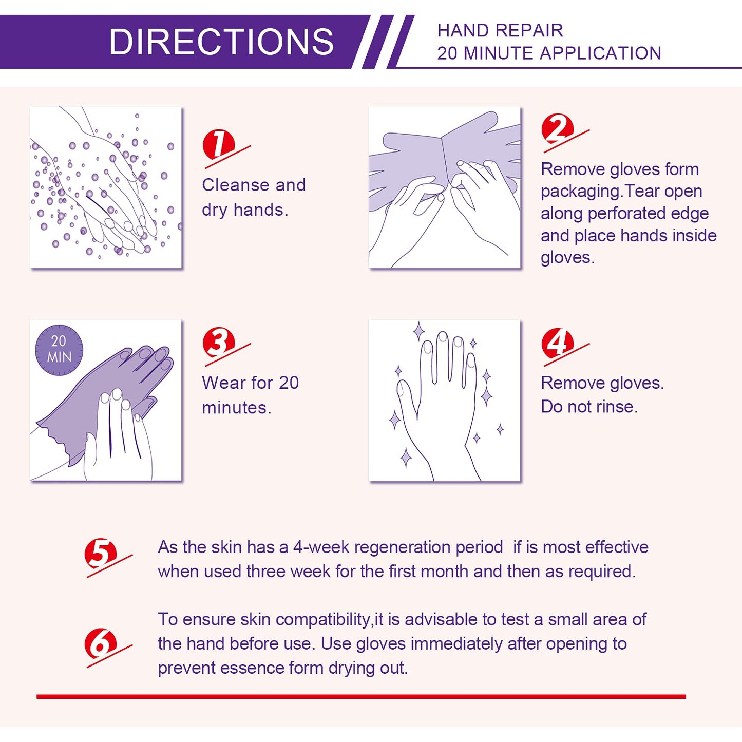 AIQIUSHA 4 Pack Hands Moisturizing Gloves, Hand Spa Mask Infused Collagen, Serum + Vitamins + Natural Plant Extracts for Dry, Cracked Hands, Moisturizer Hands Mask, Repair Rough Skin for Women&Men