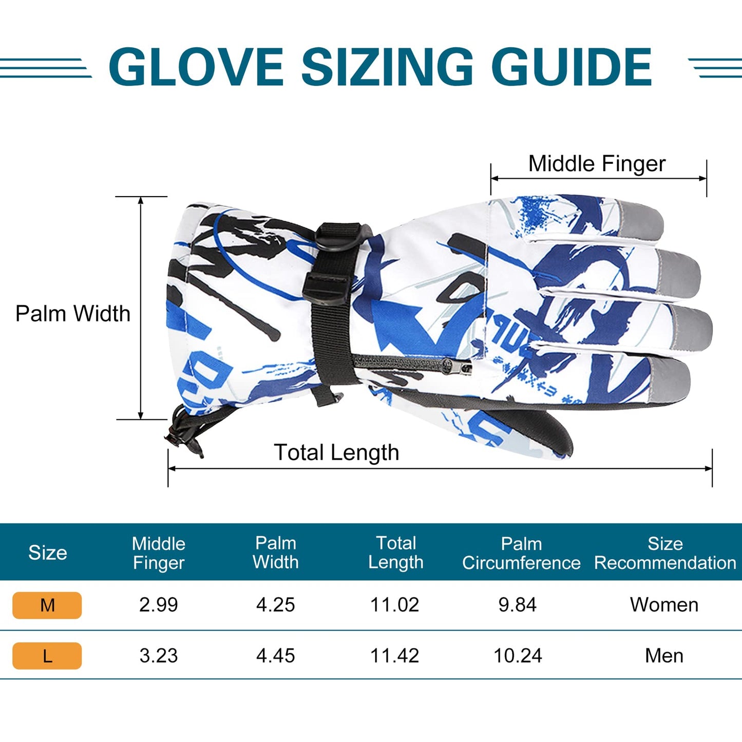 American Trends Ski Gloves for Men Women Winter Warm Outdoor Riding Mountaineering Thick Waterproof Windproof Pockets Winter Snow Gloves Pink M