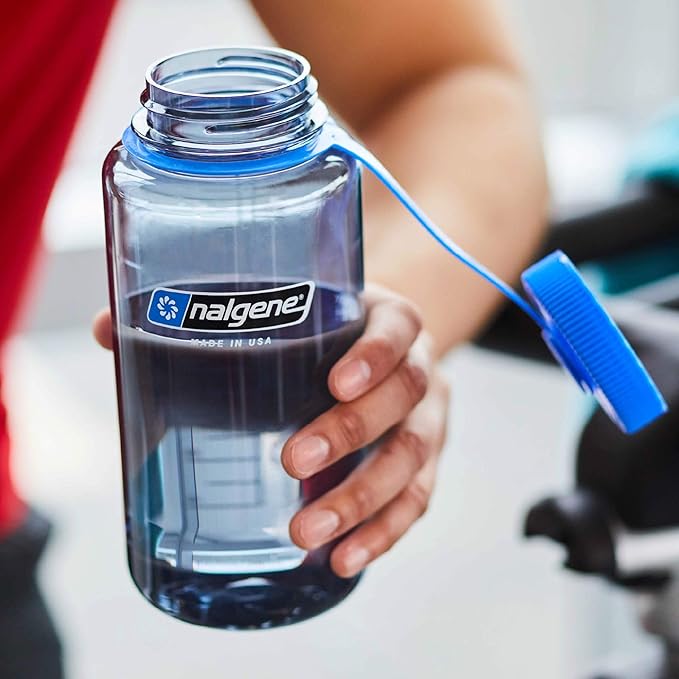 Nalgene Sustain Tritan BPA-Free Water Bottle Made with Material Derived from 50% Plastic Waste, 32 OZ, Wide Mouth