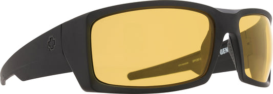 Spy Optic Men's General Rectangular Sunglasses, Ansi Matte Black & Yellow, 60 mm
