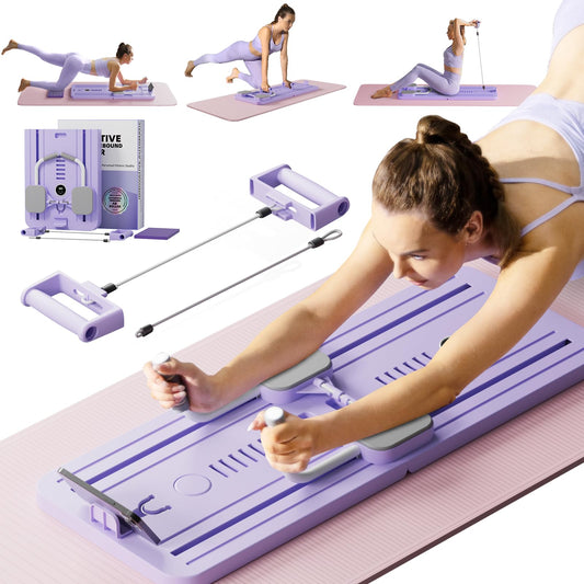 UJR Ab Roller Abs Workout Equipment: Multifunction Automatic Rebound Abdominal Wheel - Foldable Home Gym Exercise Fitness Equipment Push Up Board for Strength Training Core Workout with Knee Pad Timer