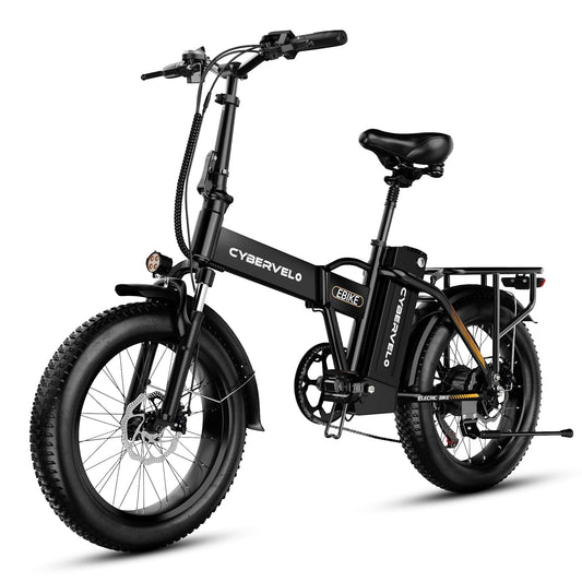 CBVELO 1000W Folding Electric Bike, 48V Large Removable Battery E Bike, 30+MPH, 80 Miles Max Range, 20" Fat Tire Electric Bike for Adults, Adult Electric Bicycles for Long