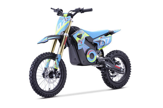 BELMONTE BIKES Blue Venom 1600W PRO 48V Electric Dirt Bike Lithium Battery 48V Speed Governor (Blue)