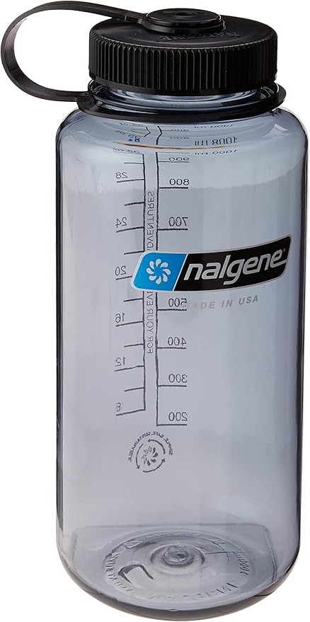 Nalgene Sustain Tritan BPA-Free Water Bottle Made with Material Derived from 50% Plastic Waste, 32 OZ, Wide Mouth