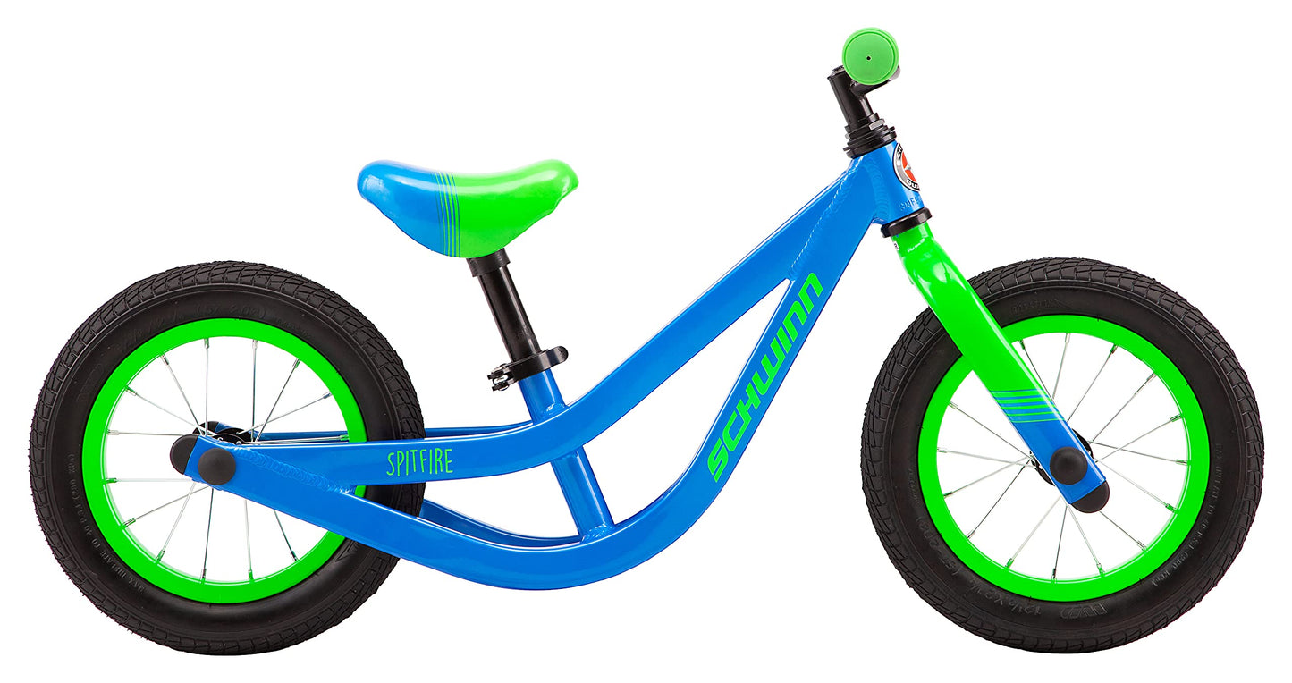 Schwinn Spitfire Boys Balance Bike, 12-Inch Wheels, Beginner Riders Ages 2-4 Years Old, Training Wheels Not Included, Blue