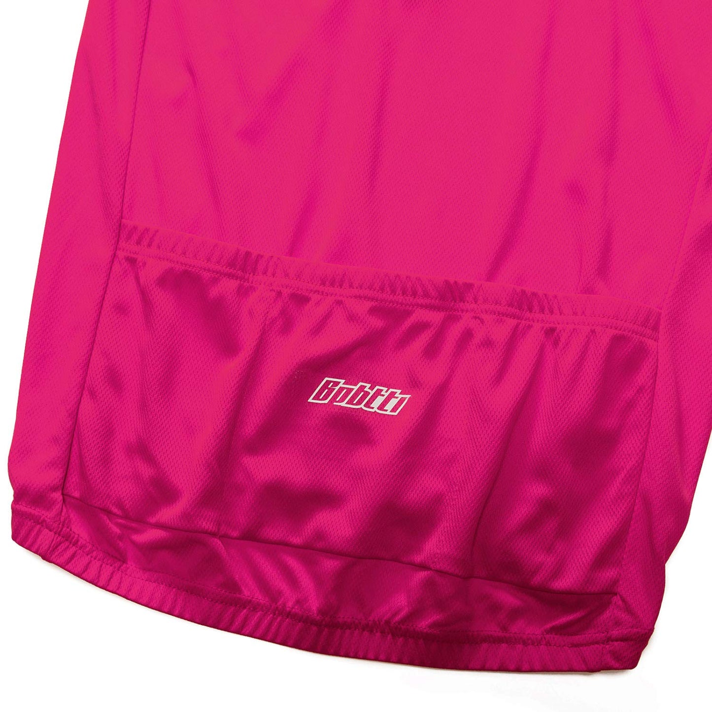 bpbtti Men's Solid Color Cycling Jersey Long Sleeve Bike Biking Shirts with Half Front Zipper (Medium Chest 37-39",09Magenta)