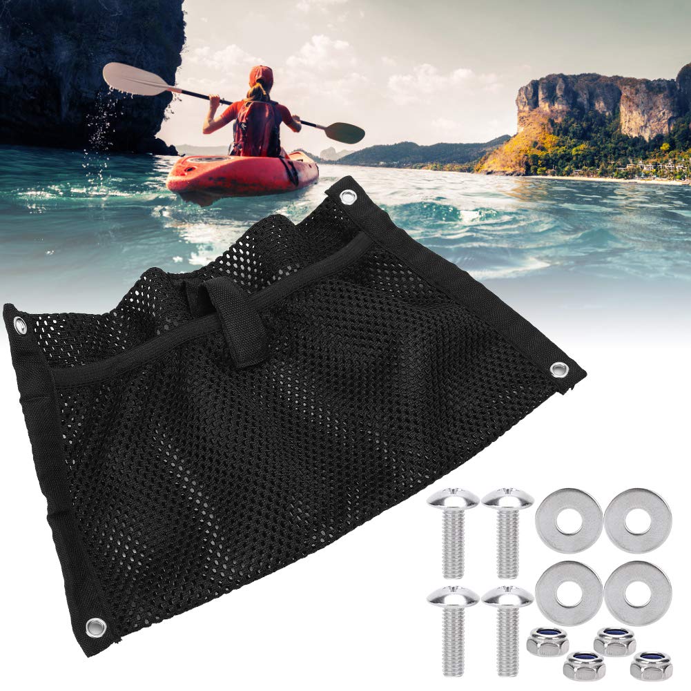 Alomejor Kayak Mesh Bag Nylon Kayak Mesh Storage Side Pouch for Surfing Tackle Water Bottle Holder Organzier