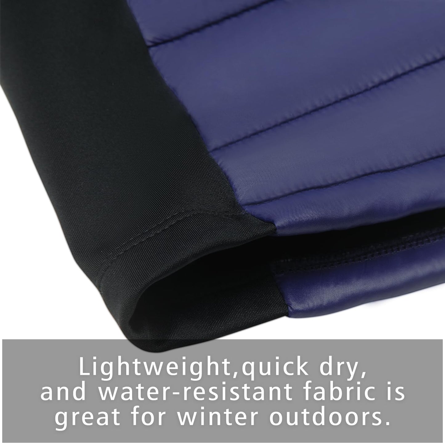 ANIVIVO Women Puffer Insulated Skirts,Down Quilted Skorts Winter Outdoor Skirt with Zipper Pockets(Blue-Small Waist,L)