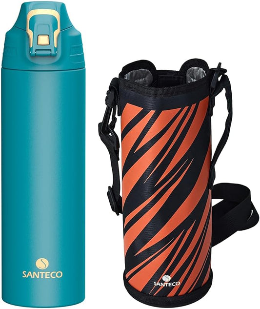 Insulated Sports Water Bottle, Stainless Steel Water Bottles with Locking Flip Top Lid, Insulated Bottle with Double-Wall Vacuum Insulation for Fitness and Outdoor Enthusiasts