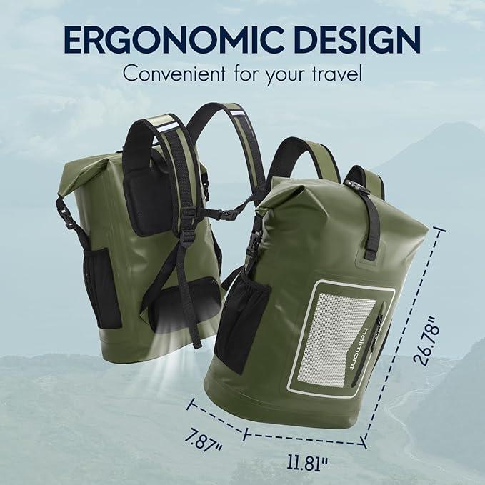 Haimont Waterproof Backpack Dry Bag Floating Roll Top Dry Sack Durable Backpack for Kayaking, Surfing, Rafting, Fishing, 30L