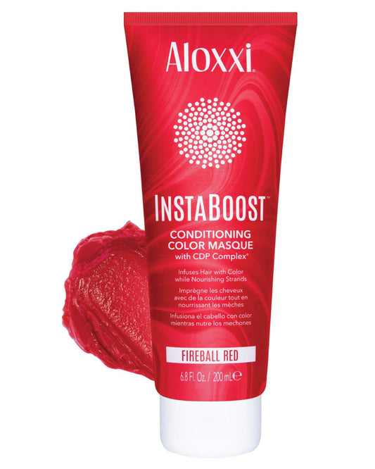 ALOXXI InstaBoost RED Color Depositing Conditioner Mask ââ‚¬â€œ Instant Temporary Hair Color Dye - Hair Color Masque for Deep Conditioning (Fireball Red), 6.8 Fl Oz (Pack of 1)
