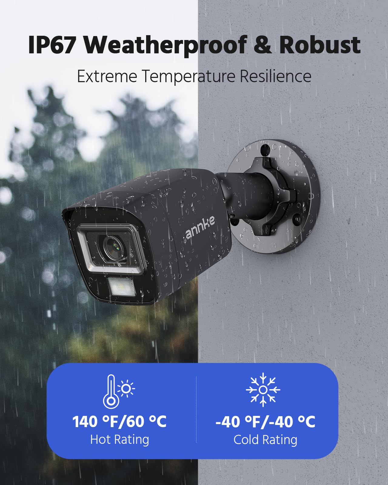 ANNKE 1080p HD-TVI Security Surveillance Camera for Home CCTV System, 2MP Bullet BNC Camera with 85 ft Super Night Vision, IP66 Surveillance Weatherproof Add–on Wired Cam