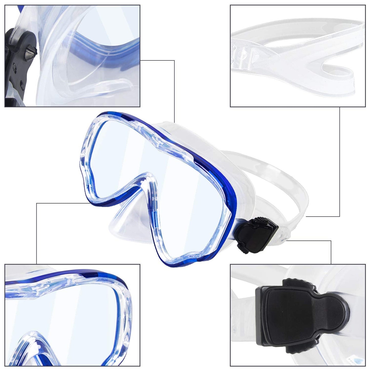 Peicees Swimming Goggles with Nose Cover for Kids, youth Anti Fog Swim Goggles Snorkel Diving Mask for Boys Girls