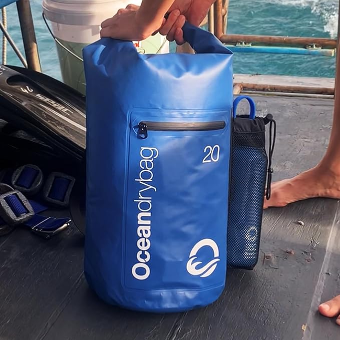 Oceandrybag - Waterproof Dry Bag Backpack - Floating Dry Sack Portable for Kayaking, Beach, Rafting, Boating, Hiking, Camping, Fishing with Waterproof Phone Case