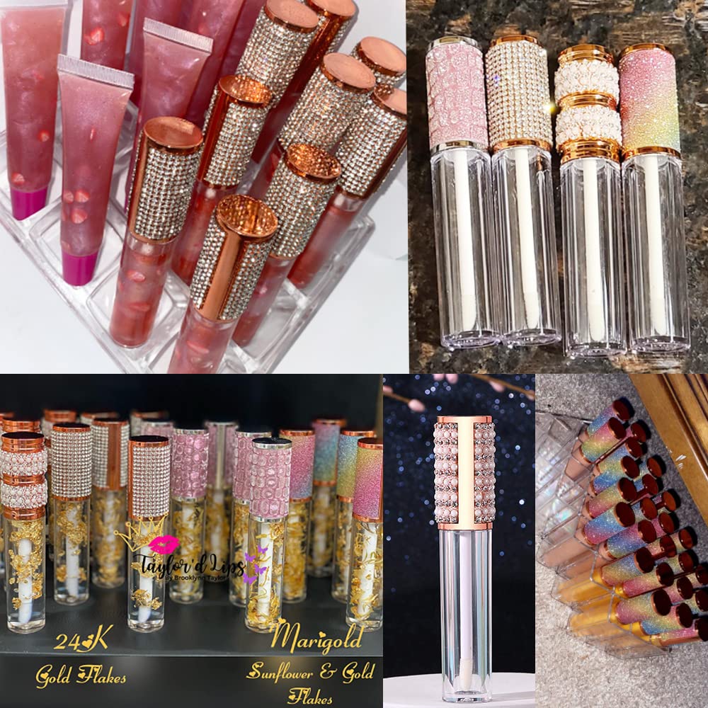 AMORIX 20 Pack Diamond Lip Gloss Tubes + 50 Pack Diamond Lip Gloss Tubes