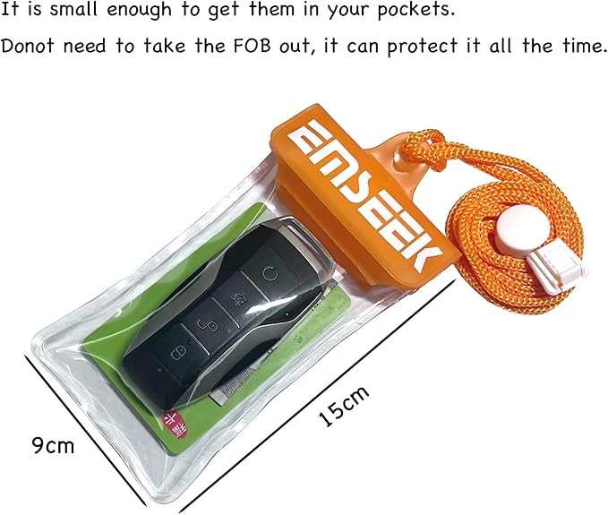 Waterproof Car Key Fob Case Swim Dry Key Shell Bag Surf Wallet Waterproof Holder Pouch for Key ID Credit Card